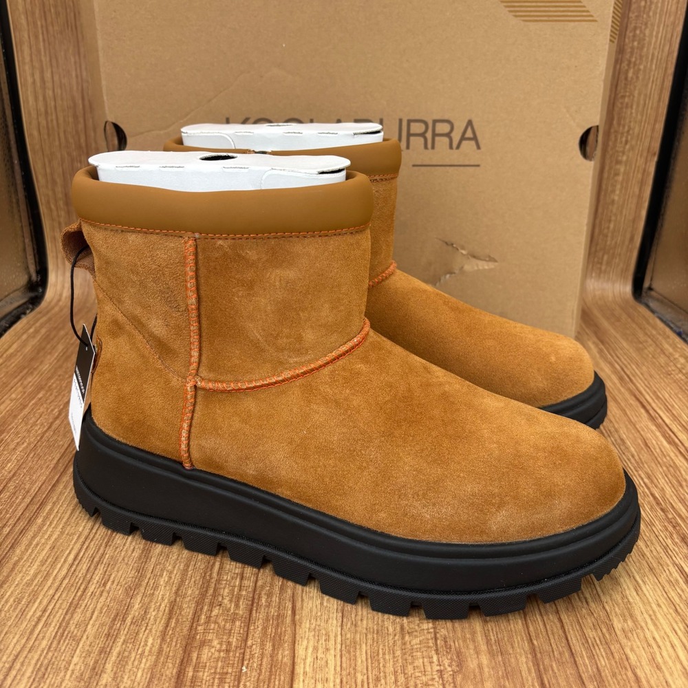 Koolaburra by UGG Koola Mini Hybrid Boots Women 8 Chestnut Waterproof Suede NEW